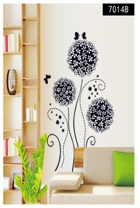 Autocolant decorativ - Flori si fluturi [9]