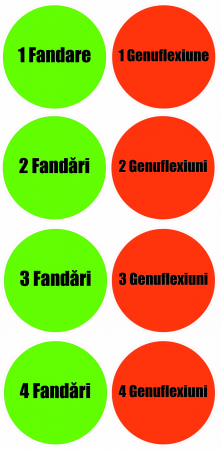 Stickere Decorative - Autocolant Jocuri de Podea Fandari si Genuflexiuni