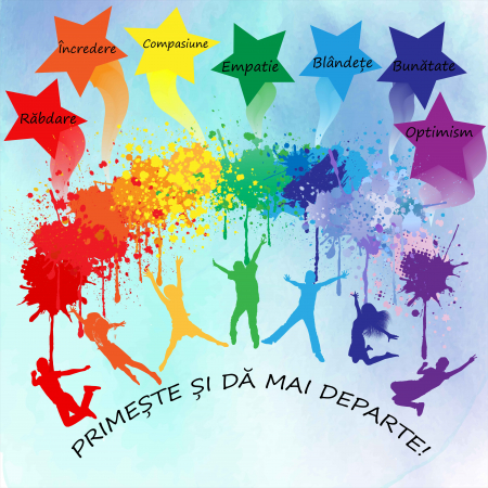 Stickere Decorative - Autocolant Primeste si da mai departe - 125x125 cm