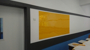Folie autocolanta de tip whiteboard - culoare galben - 20x100 cm [1]