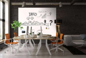 Folie autocolanta magnetica de tip whiteboard - culoare alba - 120x100 cm [3]