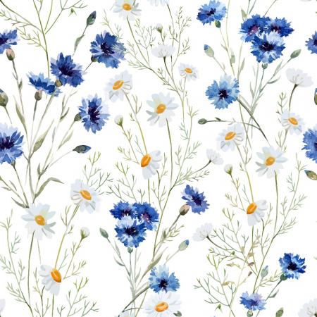 Fototapet Floral - Fototapet Albastrele si Musetel
