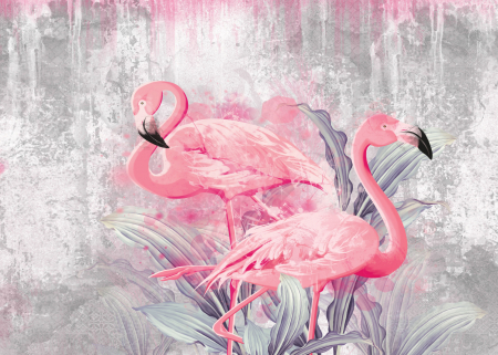 Fototapet Design - Fototapet Pink Flamingos