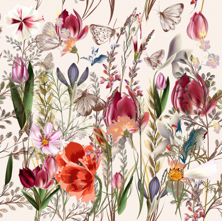 Fototapet Floral - Fototapet Spring Flowers