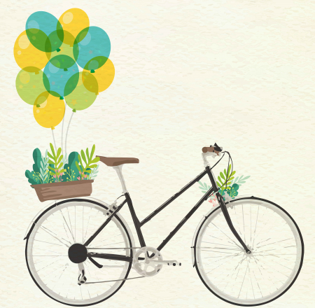 Stickere Decorative - Fundal fotografic din autocolant - Bicicleta