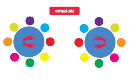 Stickere Decorative - Joc de podea Copiaza-ma