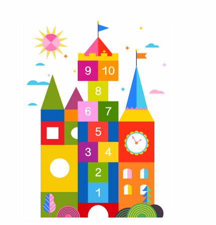 Stickere Decorative - Joc de podea Sotron, Castel