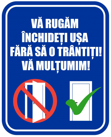 Stickere Decorative - Panou Va rugam inchideti usa - 20x30 cm