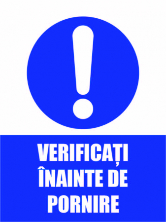 Stickere Decorative - Panou Verificati Inainte de Pornire - 20x30 cm