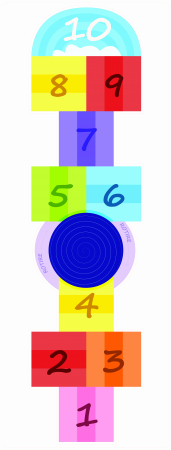 Stickere Decorative - Autocolant podea - Sotron Curcubeu