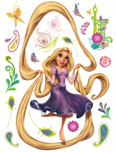 Sticker Rapunzel si Turnul - 65x85cm - DK863 [0]
