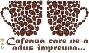 Stickere Decorative - Sticker bucatarie - Cafeaua care ne-a adus impreuna - 70x40 cm