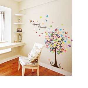 Sticker camera de zi - Copacel cu fluturasi [5]