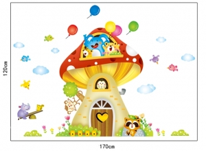 Sticker camere copii - Casuta din ciuperca [5]