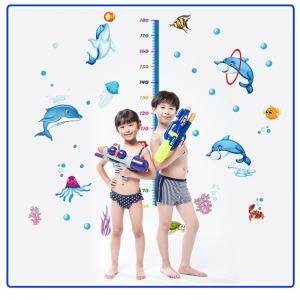 Sticker copii masurator inaltime - Joaca cu delfinii - Grafic de crestere [3]