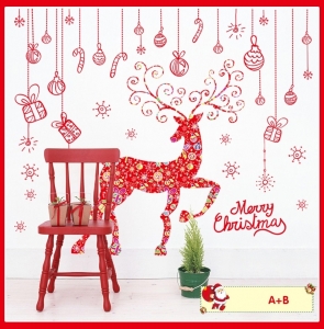 Sticker Craciun - Merry Christmas! - globuri si cadouri [4]