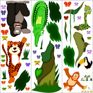 Sticker decorare camere copii - In jungla [2]