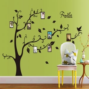 Sticker decorativ camera de zi - Families are forever (copac rame foto) [4]