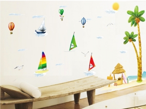 Sticker decorativ copii - Barcute langa insula [2]