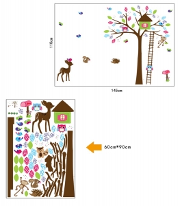 Sticker decorativ copii - Casuta din padure [5]