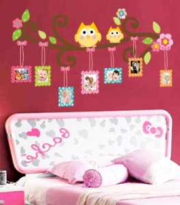 Sticker decorativ copii - Creanga cu rame foto [3]