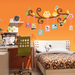 Sticker decorativ copii - Creanga cu rame foto [2]