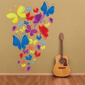 Sticker decorativ copii - Curcubeu de fluturasi [1]