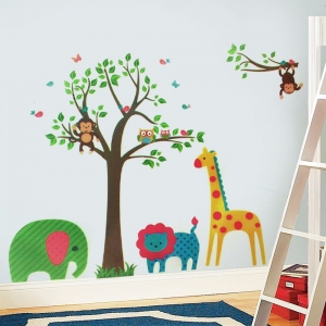 Sticker decorativ copii -  In jungla colorata [1]
