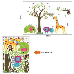 Sticker decorativ copii -  In jungla colorata [6]