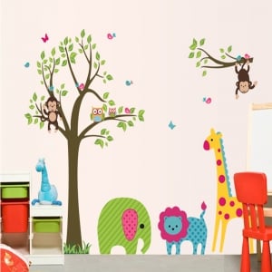 Sticker decorativ copii -  In jungla colorata [3]