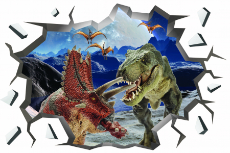 Stickere Decorative - Sticker decorativ de perete 3D - Dinozauri