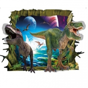 Sticker decorativ de perete 3D - Dinozauri [4]