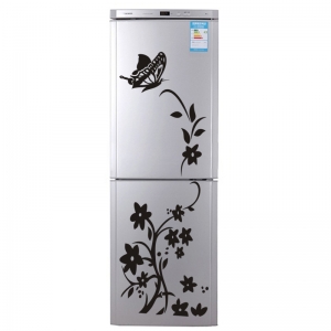 Sticker decorativ frigider - Flori si fluturi [2]