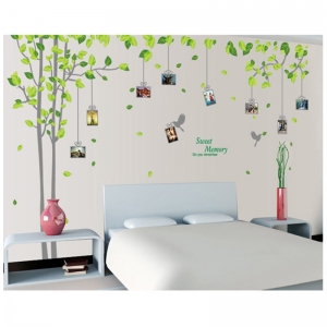 Sticker decorativ - Padure verde cu rame foto [2]