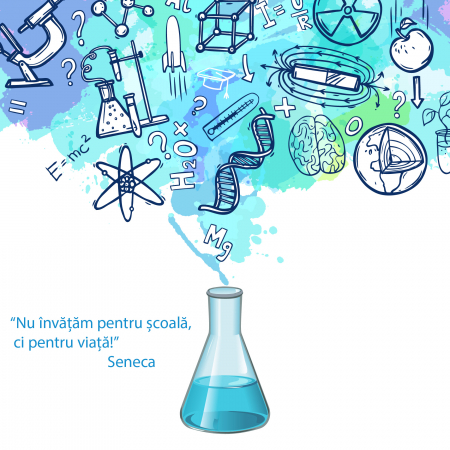 Stickere Decorative - Sticker decorativ scoli, Sticla Chimie - 125x125 cm