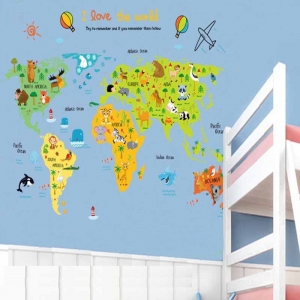 Sticker educativ - Harta animata a lumii pentru copii [1]
