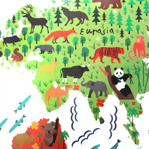 Sticker educativ pentru copii - Harta lumii pentru copii [3]