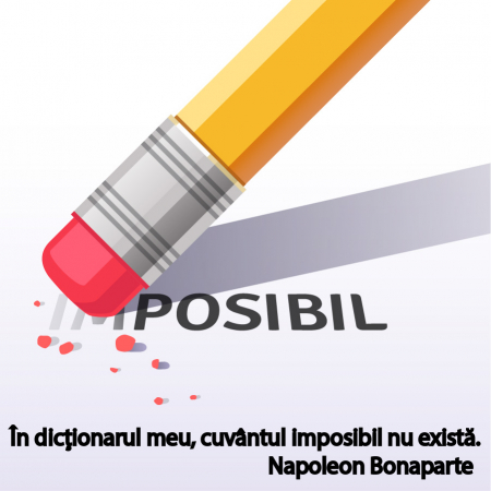 Stickere Decorative - Sticker Imposibil si citat Bonaparte - 125x125 cm