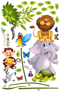 Sticker Grafic de crestere cu animale si fluturi - 250x170 cm [2]