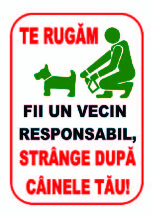 Stickere Decorative - Sticker Indicator Strange dupa Cainele tau - format A4