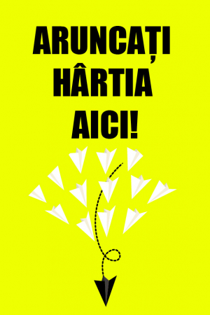 Stickere Decorative - Sticker Indicator Arunca Hartia Aici