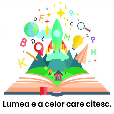 Stickere Decorative - Sticker Lumea e a celor care citesc - 60x60 cm