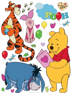 Stickere Decorative - Sticker Winnie the Pooh si Prietenii - 65x85cm - DK861
