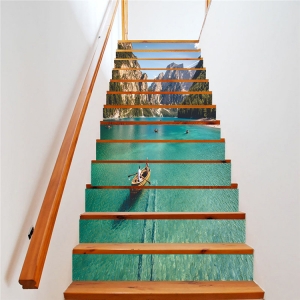 Sticker scara interioara - In barca pe lac - 13 folii de 18x100 cm [2]