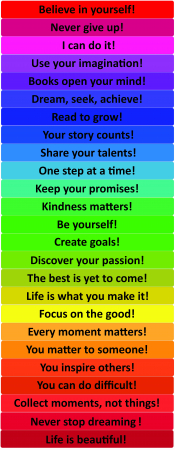 Stickere Decorative - Sticker Scari - Mesaje motivationale Engleza - 25 folii de 10x100 cm