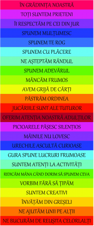 Stickere Decorative - Sticker Scari - Mesaje Gradinita - 24 folii de 10x100 cm