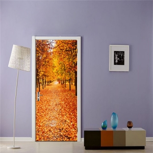Sticker usa - Priveliste de toamna - 2 folii de 38,5x200 cm [4]