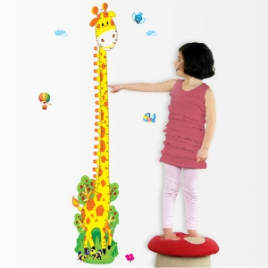 Stickere copii - Grafic de crestere girafa vesela - masurator inaltime [1]