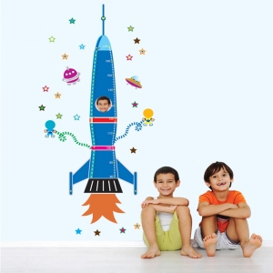 Stickere copii - Grafic de crestere Racheta spatiala - masurator inaltime [3]