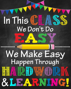 Stickere Decorative - Stickere Decorative pentru Clasa - In this class we don't do easy - 60x90 cm